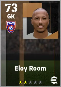 Eloy Room eFootball 2026 player card — 73 OVR GK