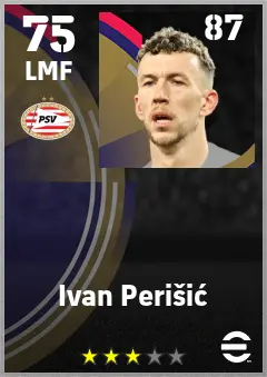 Ivan Perisic eFootball 2026 player card — 75 OVR LMF