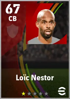 Loic Nestor eFootball 2026 player card — 67 OVR CB