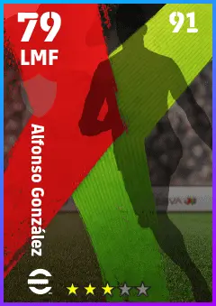 Alfonso Gonzalez eFootball 2026 player card — 79 OVR LMF