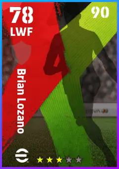 Brian Lozano eFootball 2026 player card — 78 OVR LWF