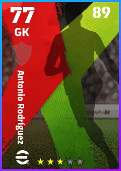 Antonio Rodriguez eFootball 2026 player card — 77 OVR GK