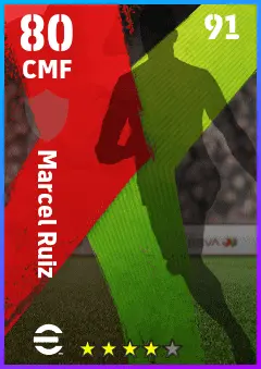 Marcel Ruiz eFootball 2026 player card — 80 OVR CMF