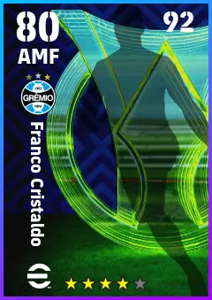 Franco Cristaldo eFootball 2026 player card — 80 OVR AMF