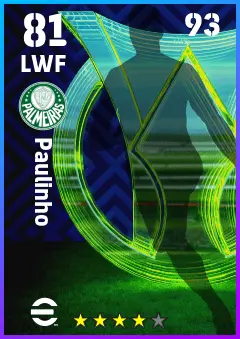 Paulinho eFootball 2026 player card — 81 OVR LWF