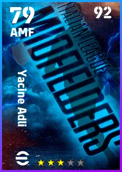 Yacine Adli eFootball 2026 player card — 79 OVR AMF