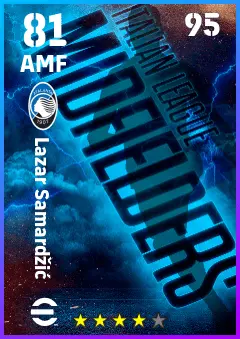 Lazar Samardzic eFootball 2026 player card — 81 OVR AMF
