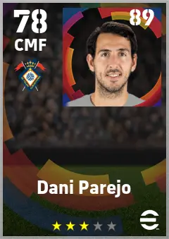 Dani Parejo eFootball 2026 player card — 78 OVR CMF