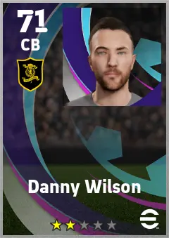 Danny Wilson eFootball 2026 player card — 71 OVR CB