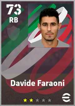 Davide Faraoni eFootball 2026 player card — 73 OVR RB