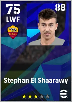 Stephan El Shaarawy eFootball 2026 player card — 75 OVR LWF