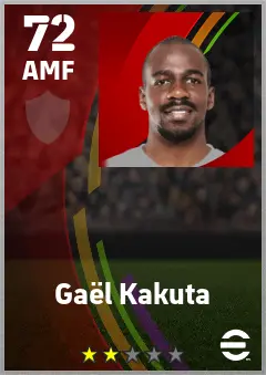 Gael Kakuta eFootball 2026 player card — 72 OVR AMF