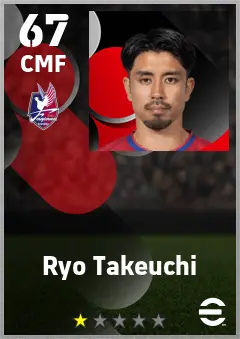 Ryo Takeuchi eFootball 2026 player card — 67 OVR CMF