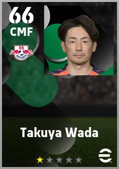 Takuya Wada eFootball 2026 player card — 66 OVR CMF
