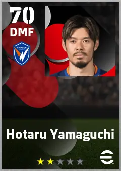 Hotaru Yamaguchi eFootball 2026 player card — 70 OVR DMF
