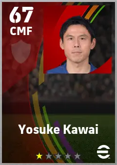Yosuke Kawai eFootball 2026 player card — 67 OVR CMF