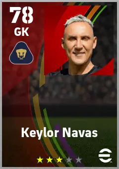 Keylor Navas eFootball 2026 player card — 78 OVR GK