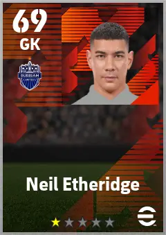 Neil Etheridge eFootball 2026 player card — 69 OVR GK