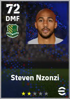 Steven Nzonzi eFootball 2026 player card — 72 OVR DMF