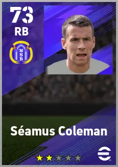 Seamus Coleman eFootball 2026 player card — 73 OVR RB