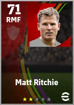 Matt Ritchie eFootball 2026 player card — 71 OVR RMF