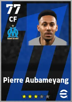 P. E. Aubameyang eFootball 2026 player card — 77 OVR CF
