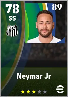 Neymar Jr eFootball 2026 player card — 78 OVR SS