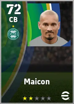 Maicon eFootball 2026 player card — 72 OVR CB