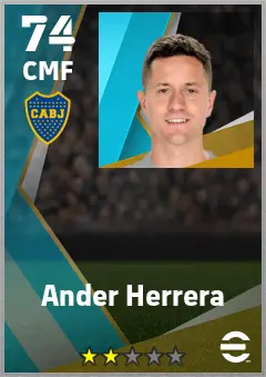 Ander Herrera eFootball 2026 player card — 74 OVR CMF