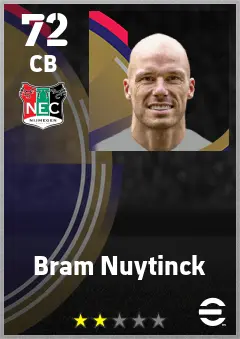 Bram Nuytinck eFootball 2026 player card — 72 OVR CB
