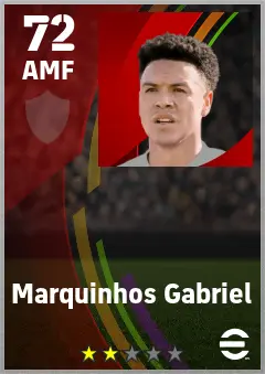 Marquinhos Gabriel eFootball 2026 player card — 72 OVR AMF