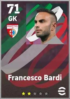 Francesco Bardi eFootball 2026 player card — 71 OVR GK
