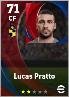 Lucas Pratto eFootball 2026 player card — 71 OVR CF