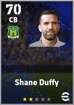 Shane Duffy eFootball 2026 player card — 70 OVR CB