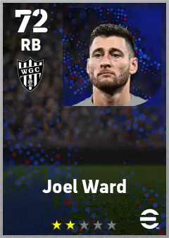 Joel Ward eFootball 2026 player card — 72 OVR RB