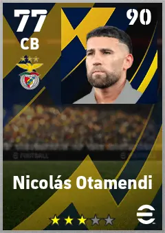 Nicolas Otamendi eFootball 2026 player card — 77 OVR CB