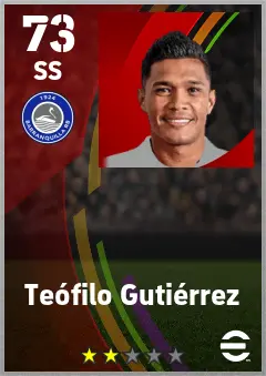 Teofilo Gutierrez eFootball 2026 player card — 73 OVR SS