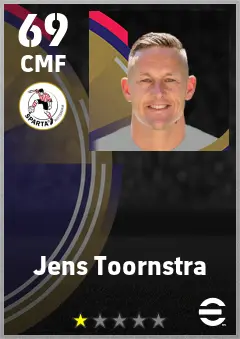 Jens Toornstra eFootball 2026 player card — 69 OVR CMF