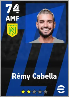 Remy Cabella eFootball 2026 player card — 74 OVR AMF
