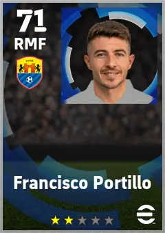 Francisco Portillo eFootball 2026 player card — 71 OVR RMF