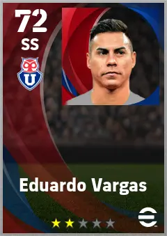 Eduardo Vargas eFootball 2026 player card — 72 OVR SS