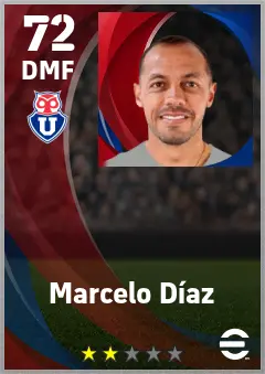 Marcelo Diaz eFootball 2026 player card — 72 OVR DMF