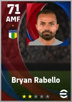 Bryan Rabello eFootball 2026 player card — 71 OVR AMF