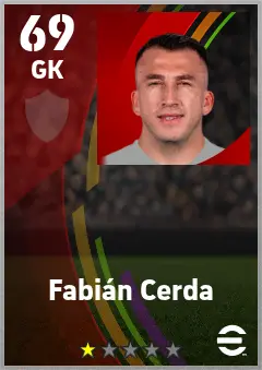 Fabian Cerda eFootball 2026 player card — 69 OVR GK