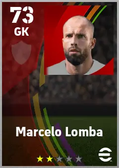 Marcelo Lomba eFootball 2026 player card — 73 OVR GK