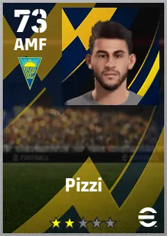 Pizzi eFootball 2026 player card — 73 OVR AMF