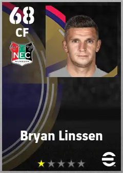 Bryan Linssen eFootball 2026 player card — 68 OVR CF
