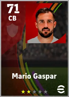 Mario Gaspar eFootball 2026 player card — 71 OVR CB