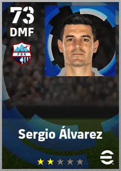 Sergio Alvarez eFootball 2026 player card — 73 OVR DMF