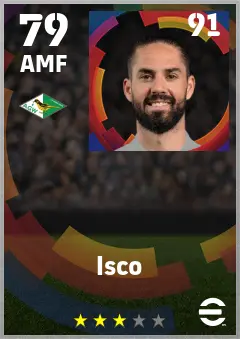 Isco eFootball 2026 player card — 79 OVR AMF